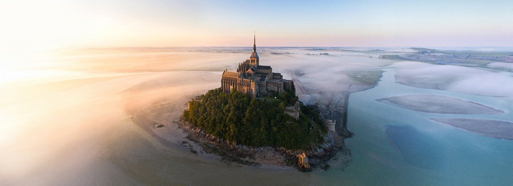 Movie poster The Explorers. View from above. Normandy