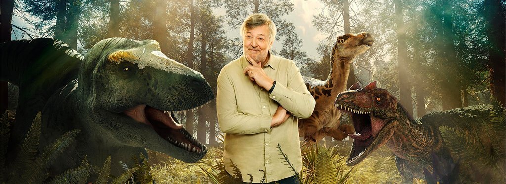 Постер сериала Динозавры вместе со Стивеном Фраем